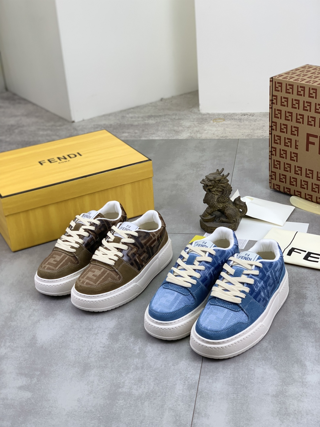 Fendi Brown Leather and TPU Sole Casual Sneakers for Men and Women 11 cmp i1745080086544 1033 0 9
