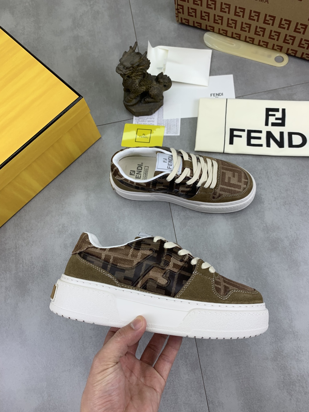 Fendi Brown Leather and TPU Sole Casual Sneakers for Men and Women 7 cmp i1745080088813 983 0 5