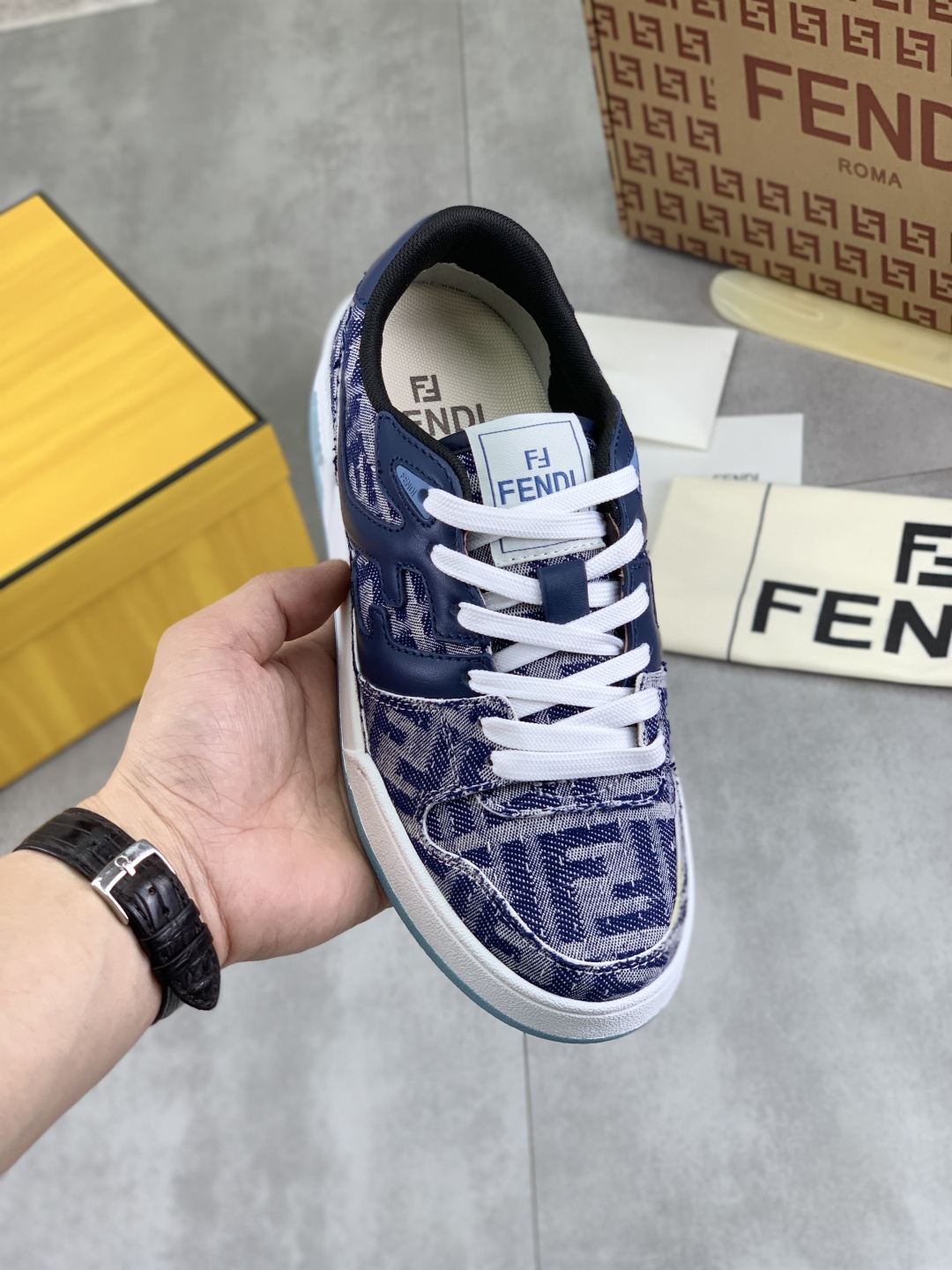 Fendi Leather Sneaker With All-Over Signature Logo - Stylish & Comfortable 1 Fendi Leather Sneaker With All-Over Signature Logo - Stylish & Comfortable