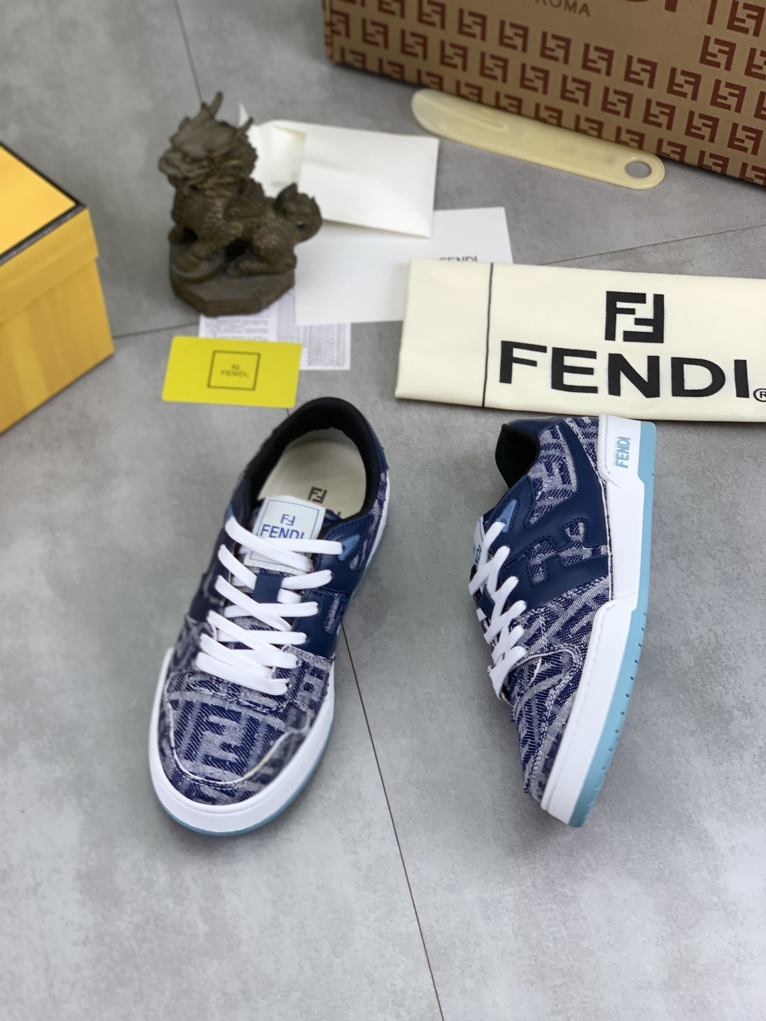 Fendi Leather Sneaker With All-Over Signature Logo - Stylish & Comfortable 4 cmp i1745080160326 8903 0 2