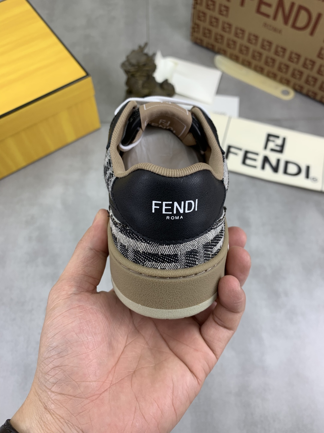 Fendi Imported Leather Casual Sneakers,Original Version, For Men And Women 9 cmp i1745080180566 2965 0 7