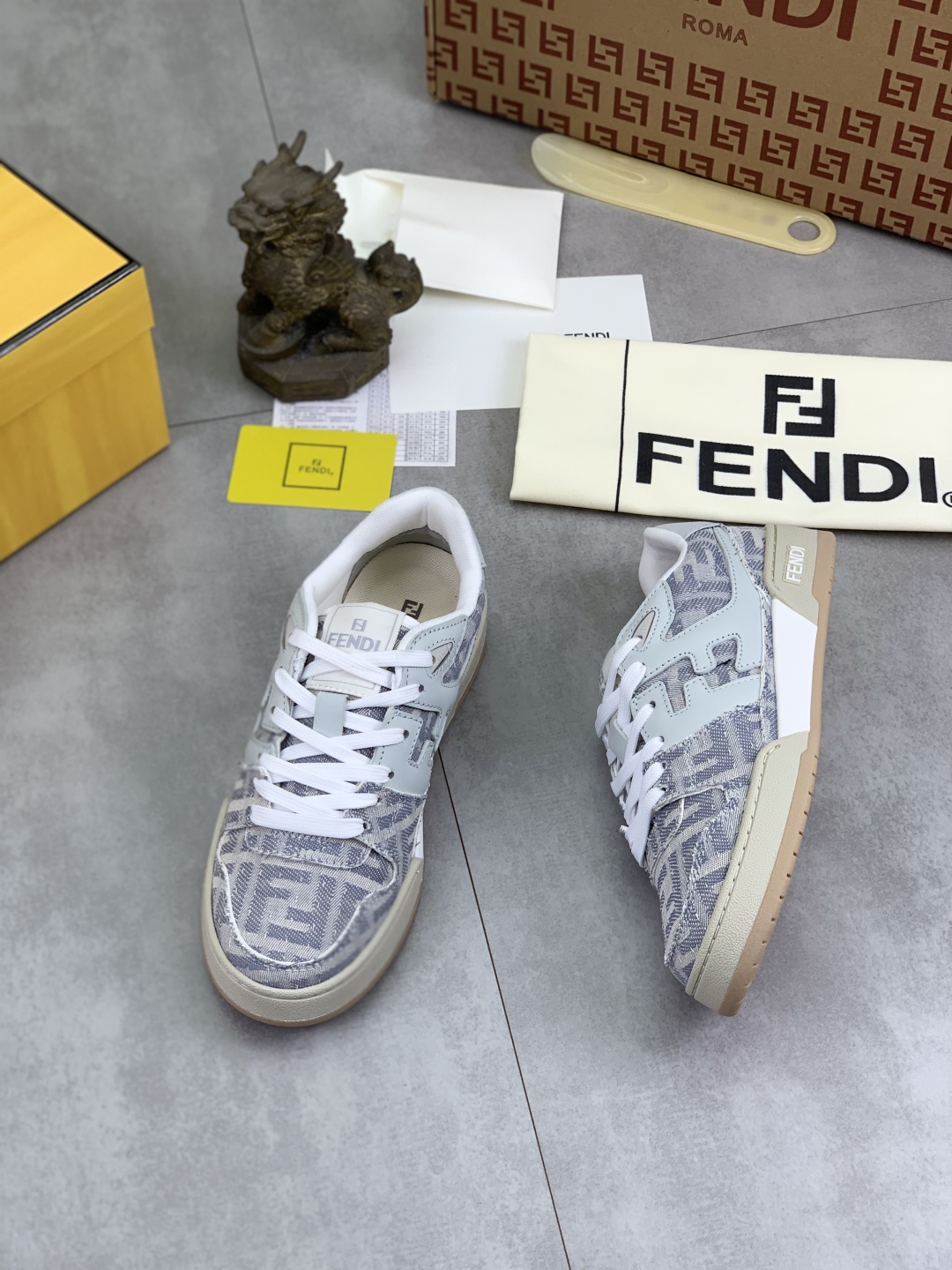 Fendi Men's/Women's Sneakers imported Leather Casual Shoes 35-46 4 cmp i1745080194329 8968 0 2