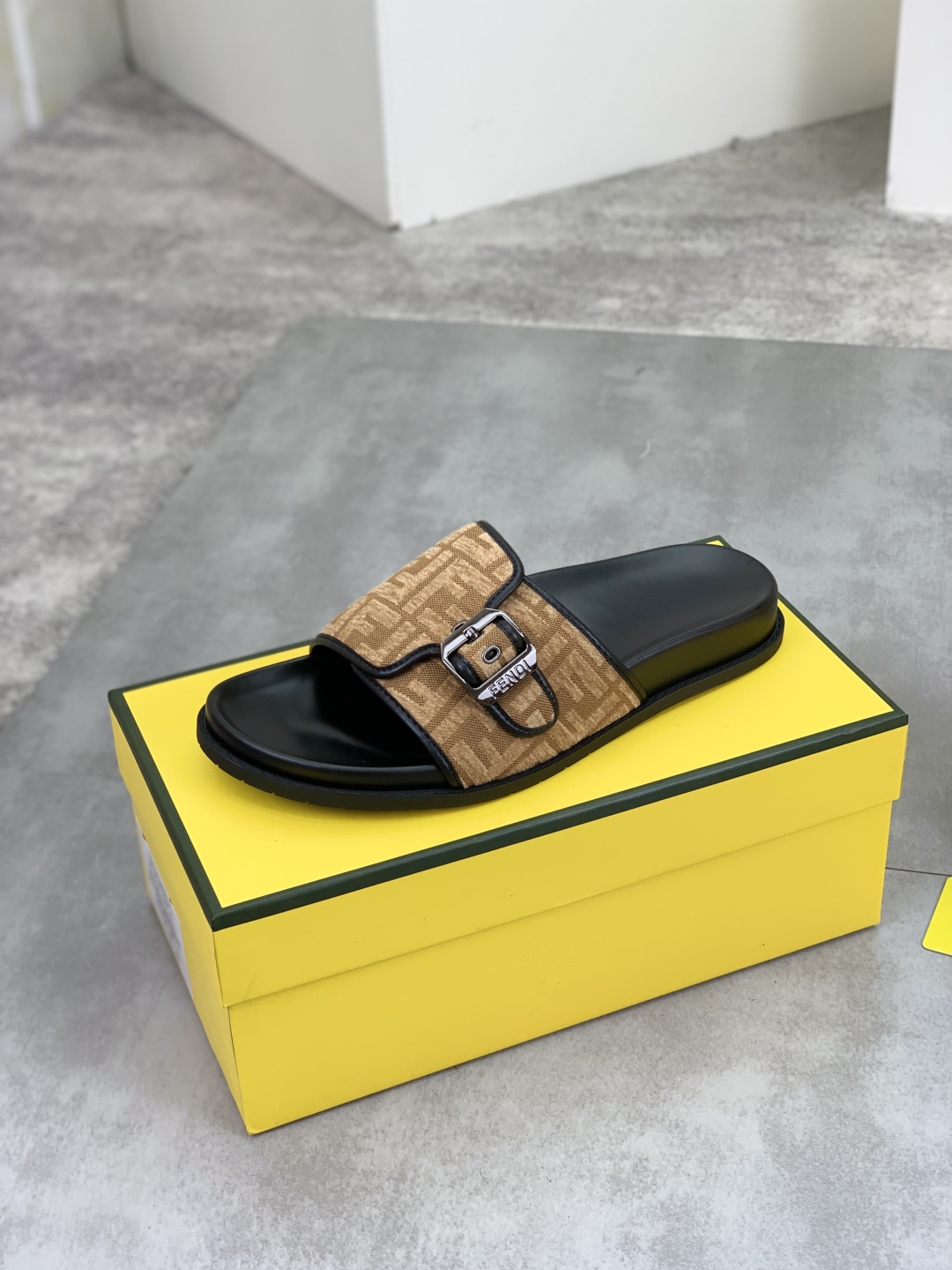 Fendi Men's FF Motif Buckle Slide Sandals - Italian Craftsmanship 5 cmp i1745513562183 5415 0 3