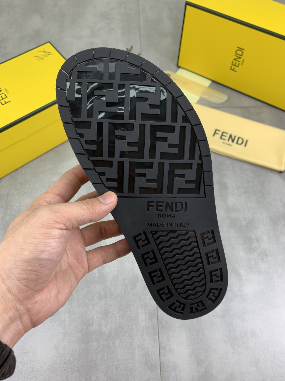Fendi Men's FF Motif Buckle Slide Sandals - Italian Craftsmanship 10 cmp i1745513563046 5250 0 8
