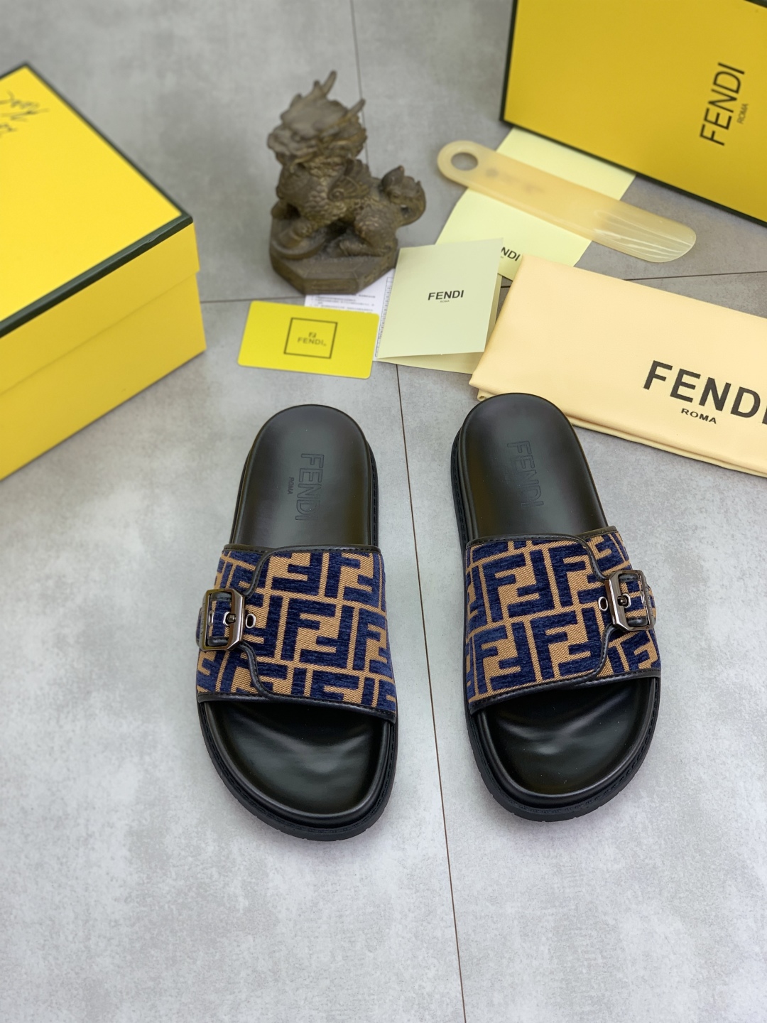 Fendi Men's FF Motif Slide Sandals | Comfortable Summer Style 3 cmp i1745513576126 5729 0 1