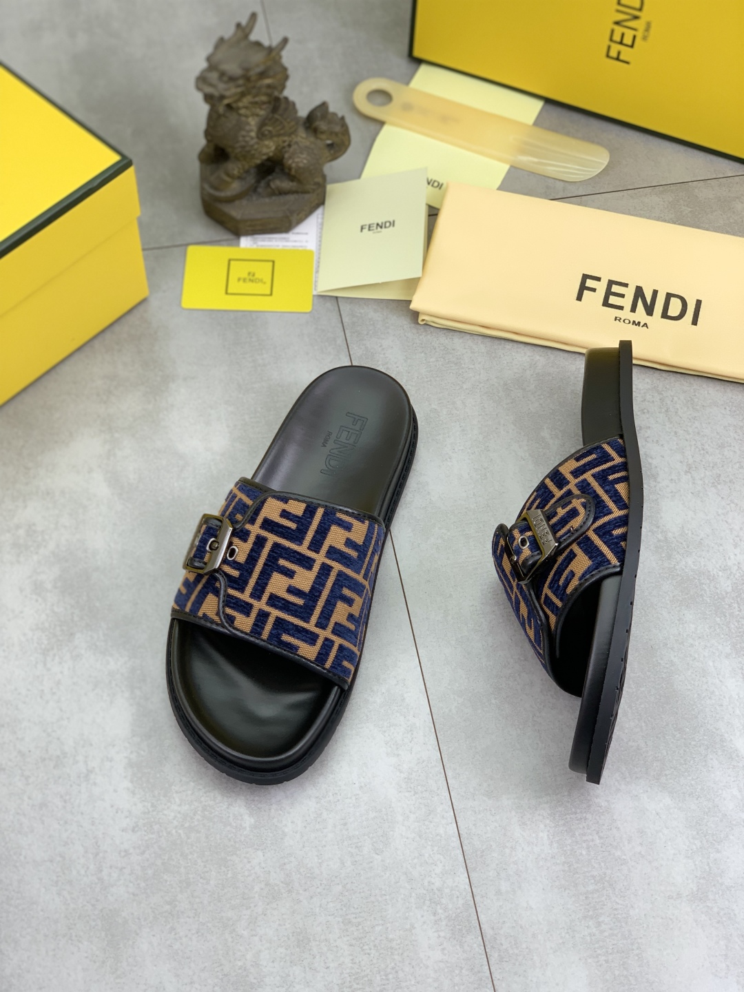 Fendi Men's FF Motif Slide Sandals | Comfortable Summer Style 4 cmp i1745513585614 3115 0 2