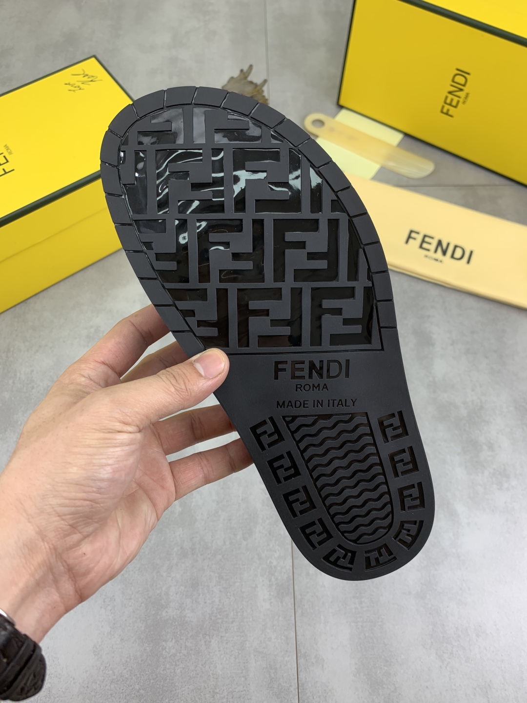 Fendi Men's Blue FF Fabric Slide Sandal with Buckle Detail - Sizes 39-44 10 cmp i1745513621192 478 0 8