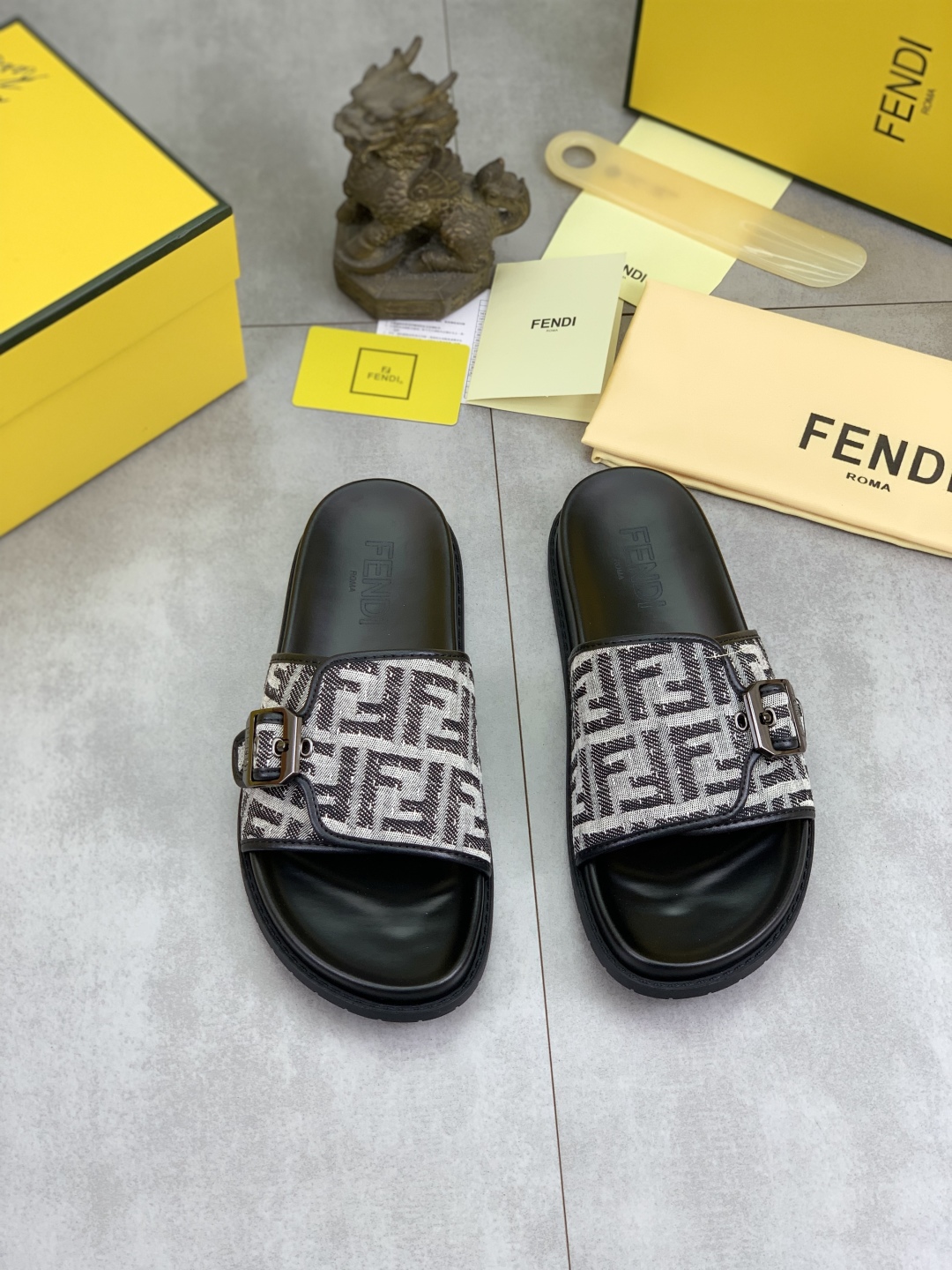 Fendi Men's FF Motif Buckle Slide Sandals - Stylish Summer Comfort 3 cmp i1745513653305 3152 0 1