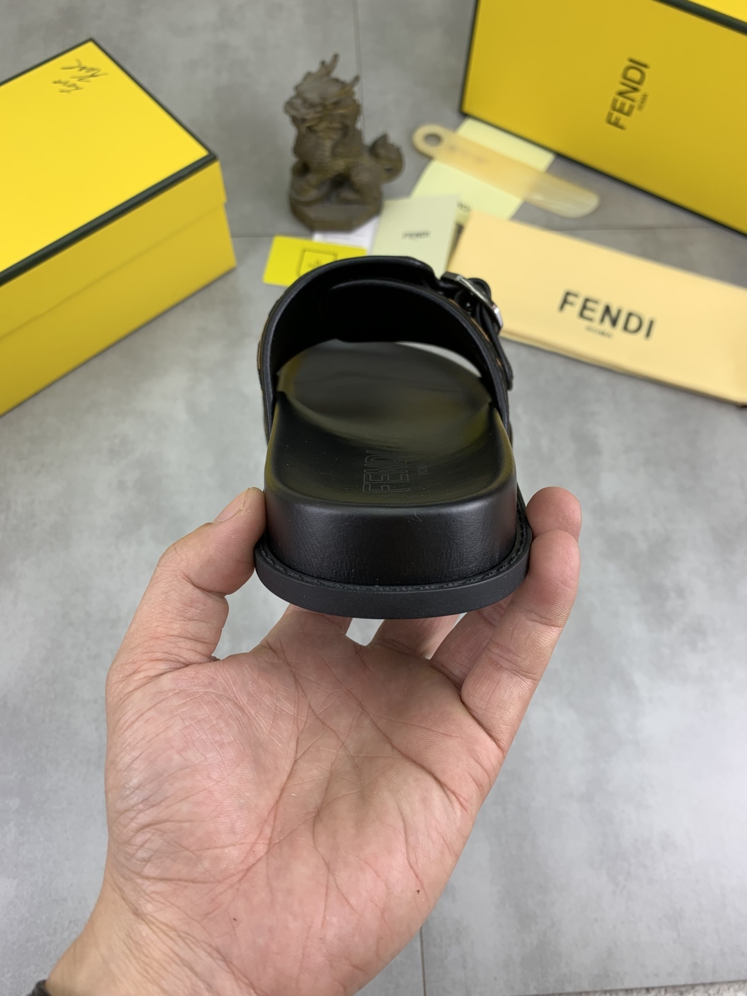 Fendi Men's FF Logo Buckle Slide Sandals Luxury Summer Beach Slippers 9 cmp i1745513678597 4778 0 7