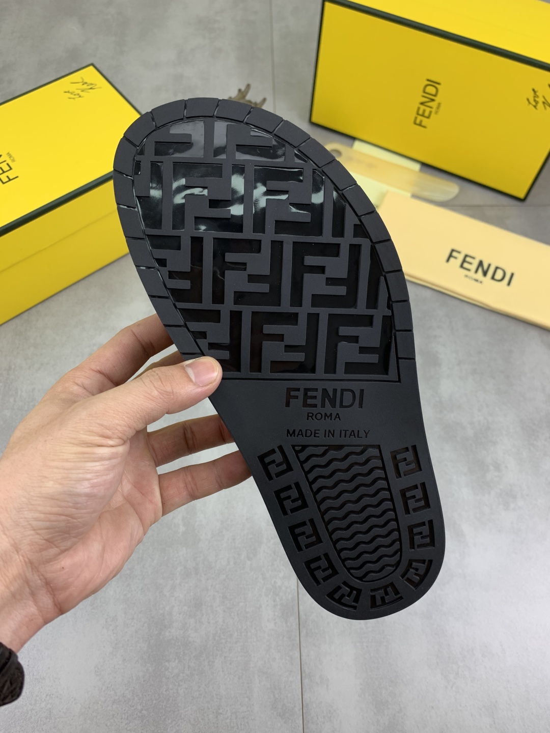 Fendi Men's FF Buckle Slide Sandal, Italian Fabric, Comfortable and Stylish 10 cmp i1745513775188 8486 0 8