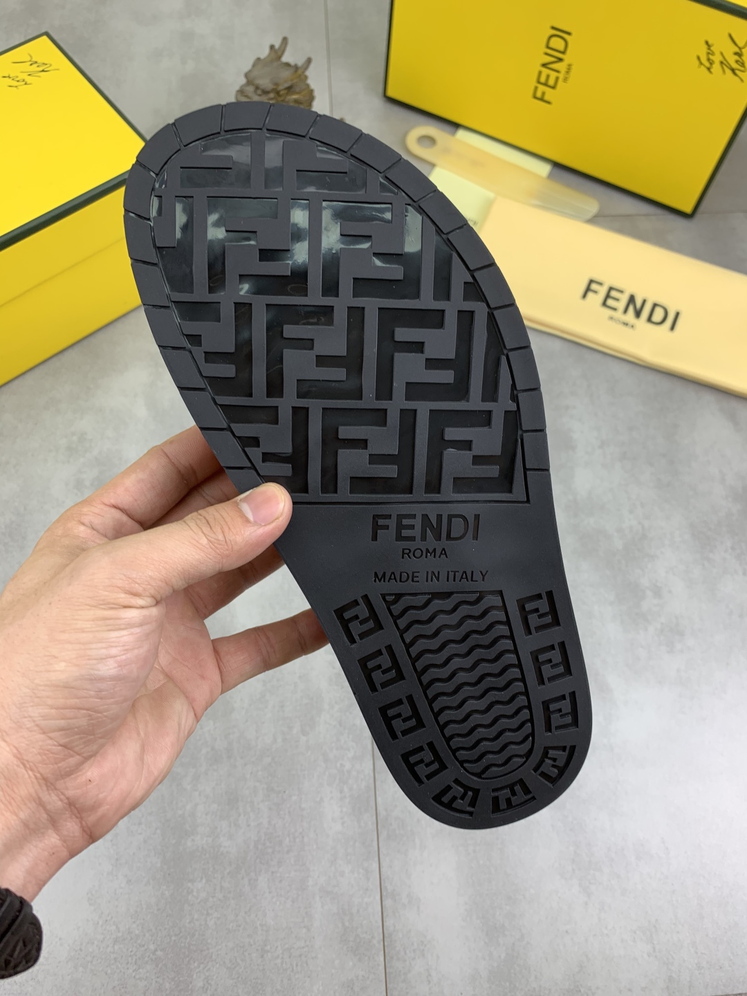 Fendi Men's Brown Leather Sandals with Iconic Pattern | Sizes 39-44 10 cmp i1745513997500 5629 0 8