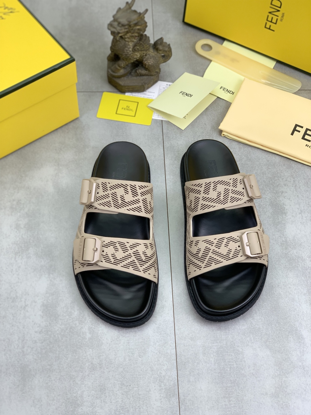 Fendi Men's Sandal - Italian Leather, Designer Slides, Sizes 39-44 3 cmp i1745514028139 7006 0 1