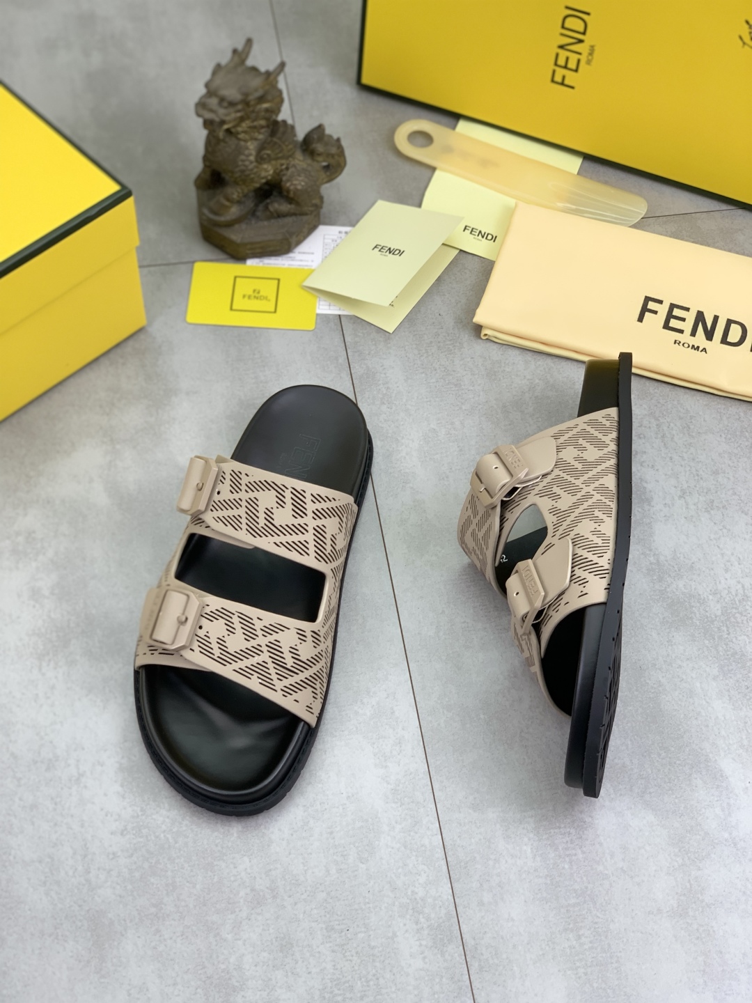 Fendi Men's Sandal - Italian Leather, Designer Slides, Sizes 39-44 4 cmp i1745514033784 1515 0 2