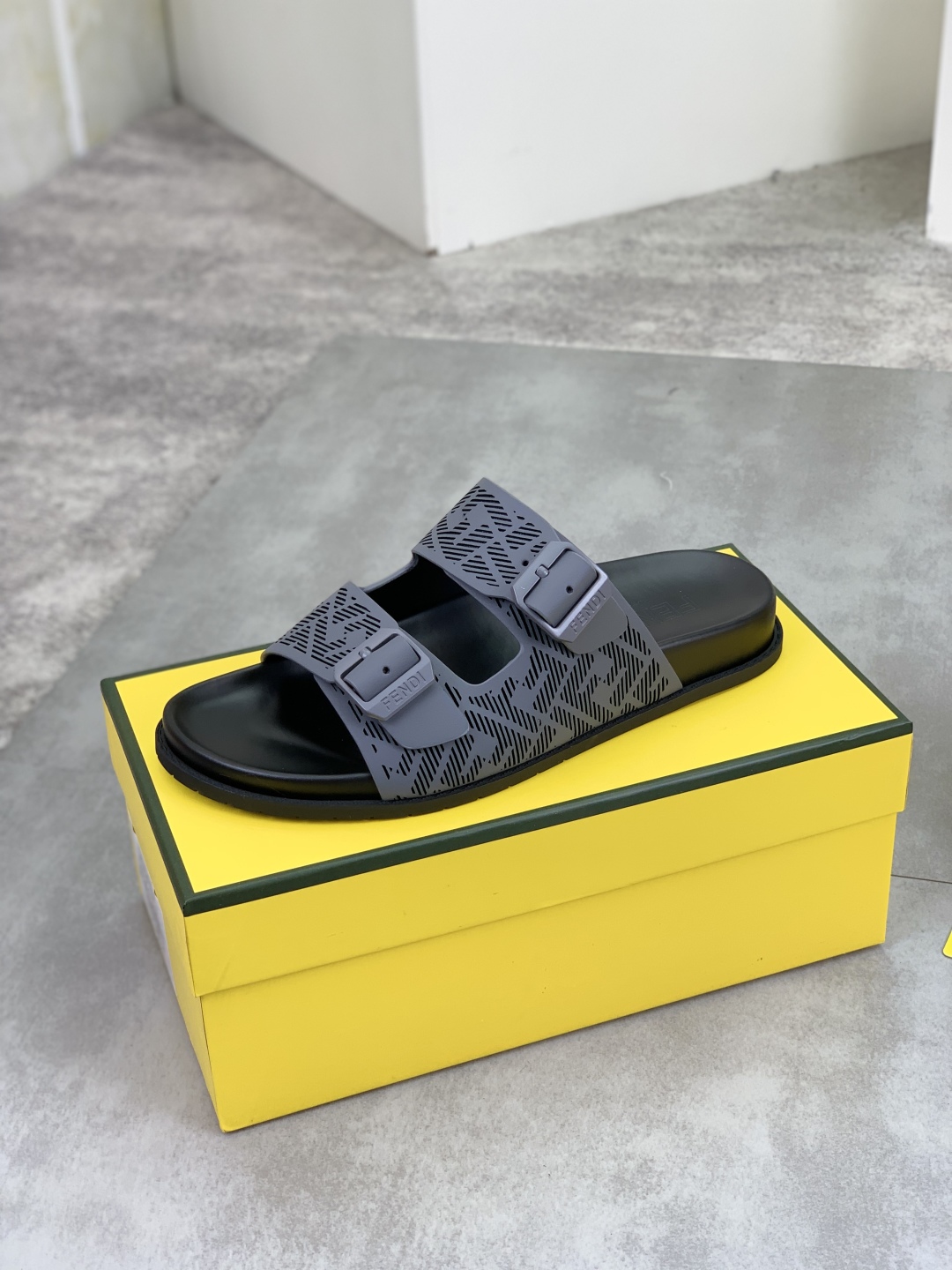 Fendi Men's FF Motif Slide Sandal - Italian Craftsmanship and Comfort Shoes 5 cmp i1745514045137 2069 0 3