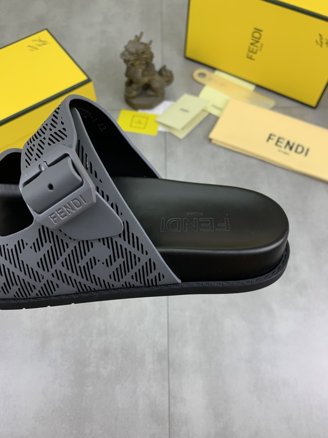 Fendi Men's FF Motif Slide Sandal - Italian Craftsmanship and Comfort Shoes 8 cmp i1745514048036 5558 0 6