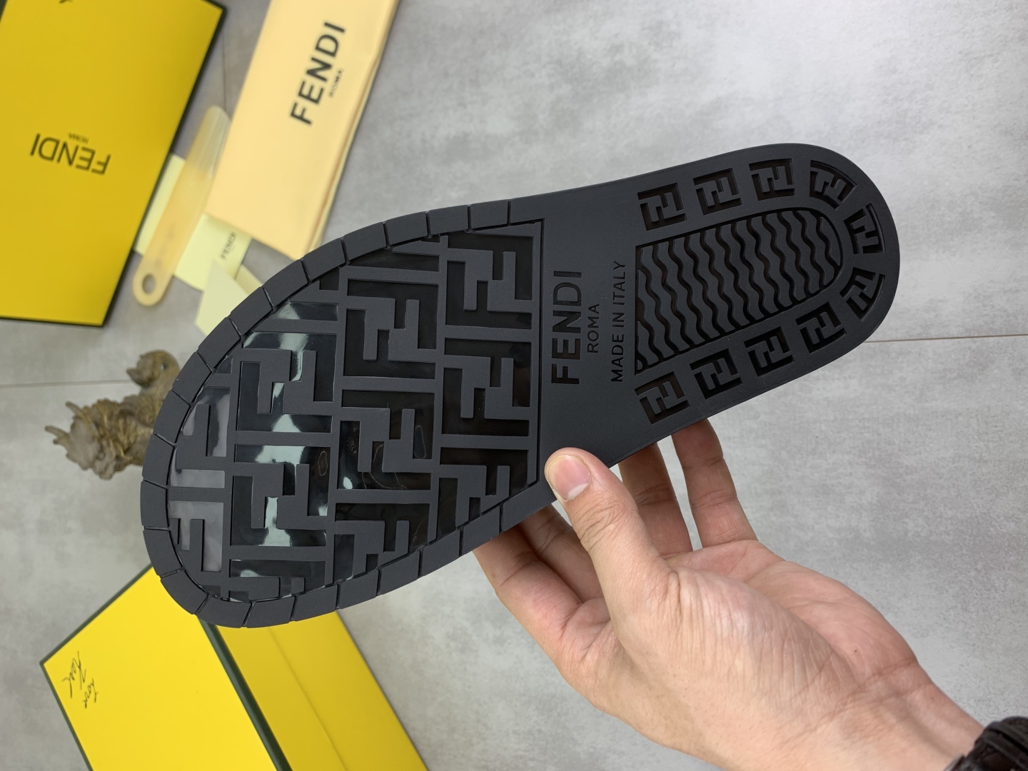 Fendi Men's FF Motif Slide Sandal - Italian Craftsmanship and Comfort Shoes 10 cmp i1745514052531 8388 0 8