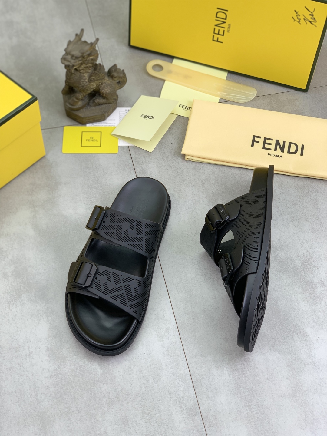 Fendi Men's Summer Slides: Italian Fabric, Comfortable Sole, Sizes 39-44 4 cmp i1745514068432 3378 0 2
