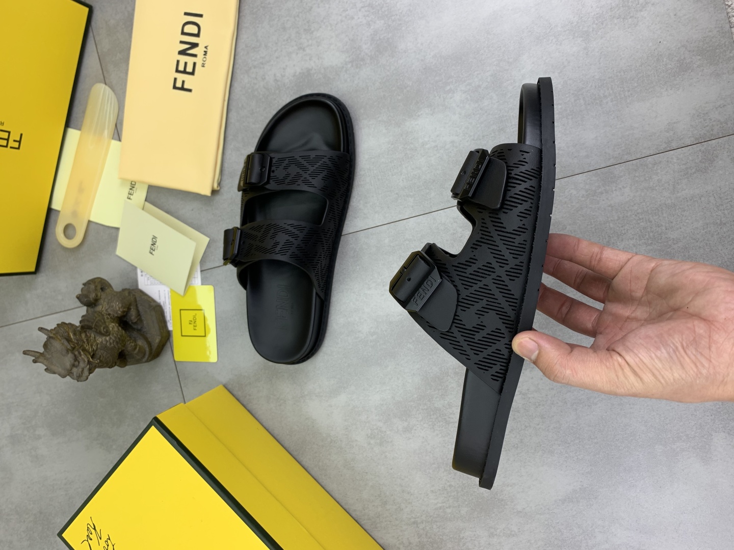 Fendi Men's Summer Slides: Italian Fabric, Comfortable Sole, Sizes 39-44 7 cmp i1745514069408 4005 0 5