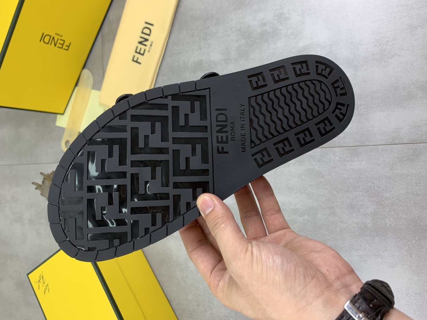 Fendi Men's Sandal Slides in Snakeskin Leather with Iconic FF Buckles 10 cmp i1745514222517 1508 0 8