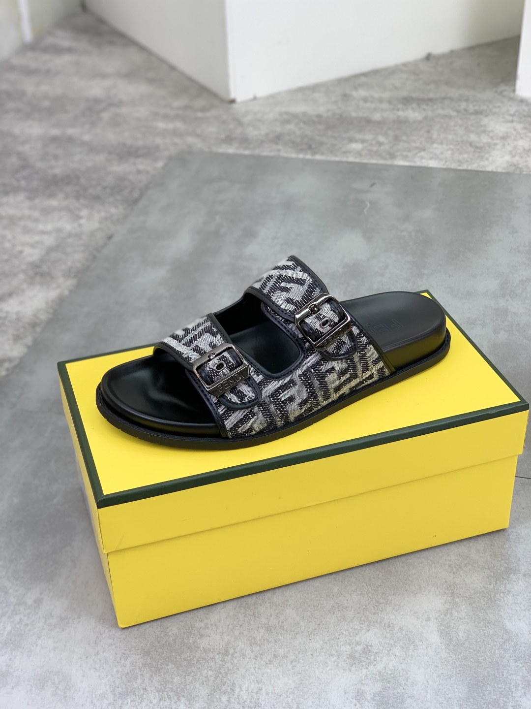 Fendi Men's FF Motif Slide Sandals - Italian Fabric, Comfortable Sole 5 cmp i1745514384847 2986 0 3