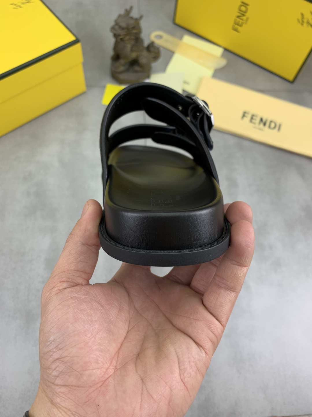 Fendi Men's FF Motif Blue Fabric Sandals Slides Size 39-44 9 cmp i1745514479539 8773 0 7