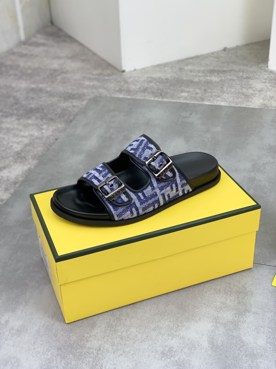 Fendi Men's FF Motif Adjustable Buckle Slide Sandals - Italian Craftsmanship 5 cmp i1745514503156 73 0 3