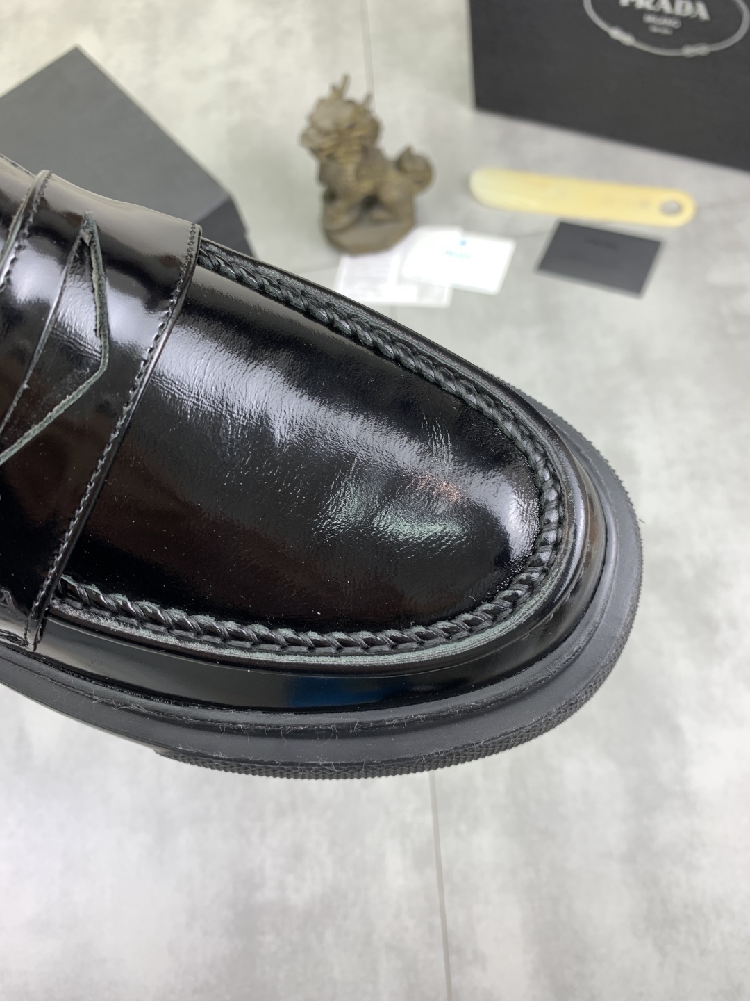 Prada Men's Leather Loafers Classic Penny Style Black Size 38-44 EU 6 cmp i1745598556370 4464 0 4