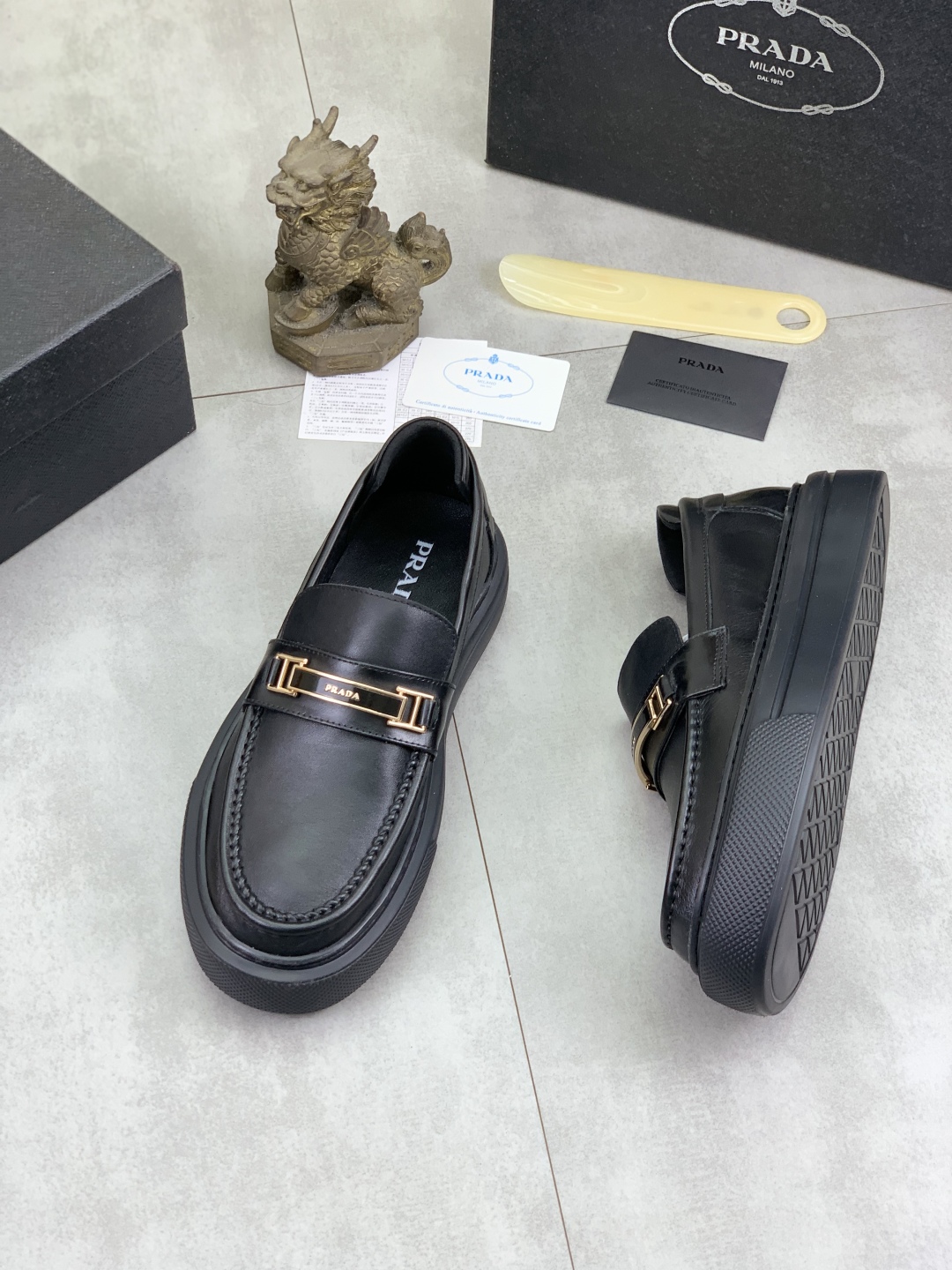 Prada Men's Spring Style Leather Loafers, Classic Series, Breathable 4 cmp i1745598698096 1279 0 2