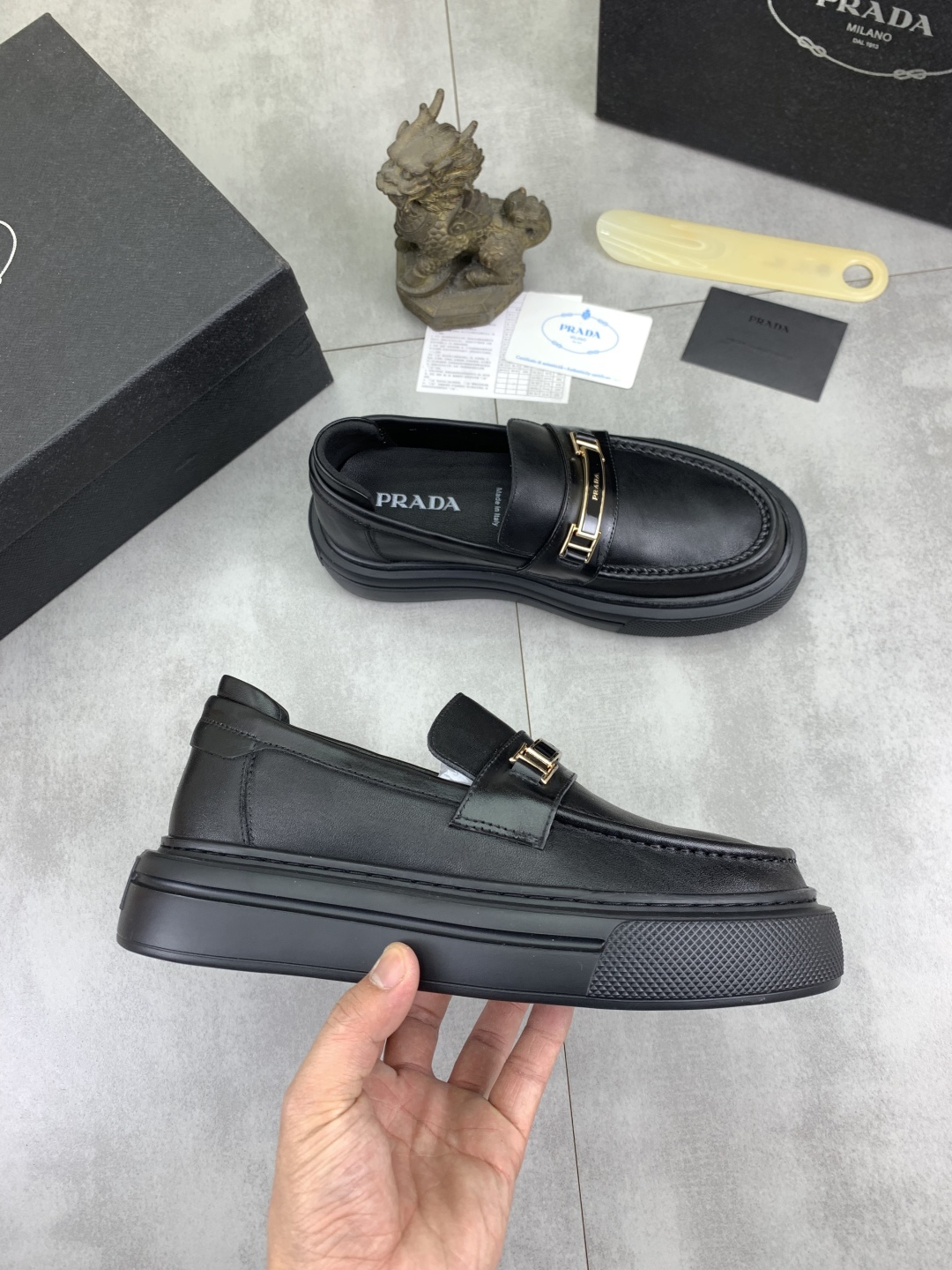 Prada Men's Spring Style Leather Loafers, Classic Series, Breathable 7 cmp i1745598699304 8369 0 5