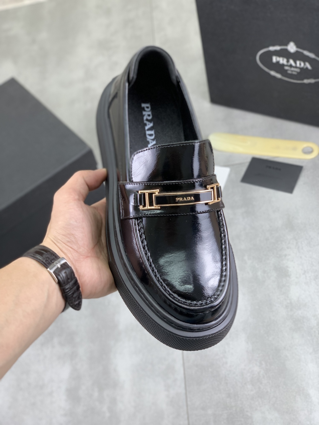 Prada Men's Leather Loafer - Classic Style, Comfortable and Breathable 2 cmp i1745598713634 1165 0 0