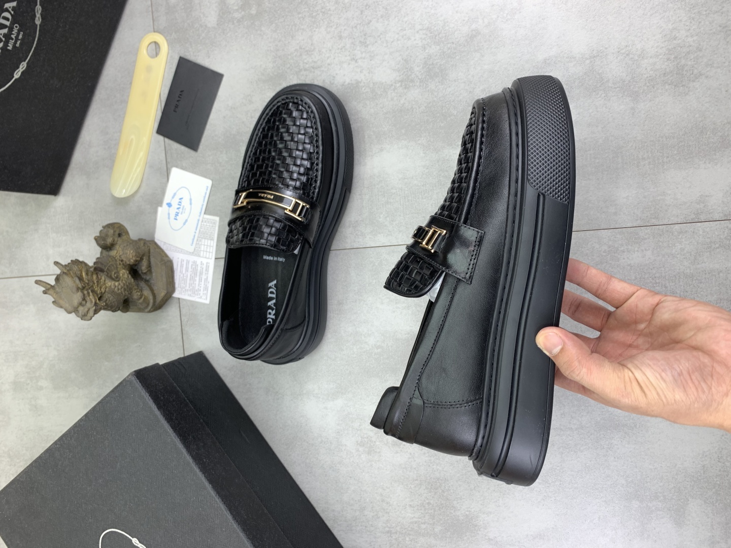 Prada Men's Leather Loafers, Classic and Comfortable, Sizes 38-44 Available 7 cmp i1745598761627 549 0 5
