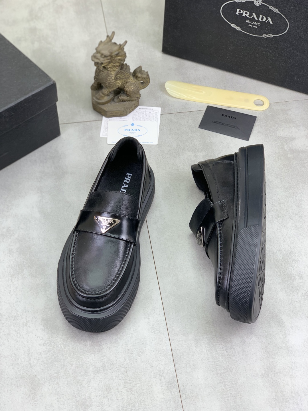 Prada Men's Leather Loafers, Spring Collection, Sizes 38-44, Premium Comfort 4 cmp i1745598793007 957 0 2