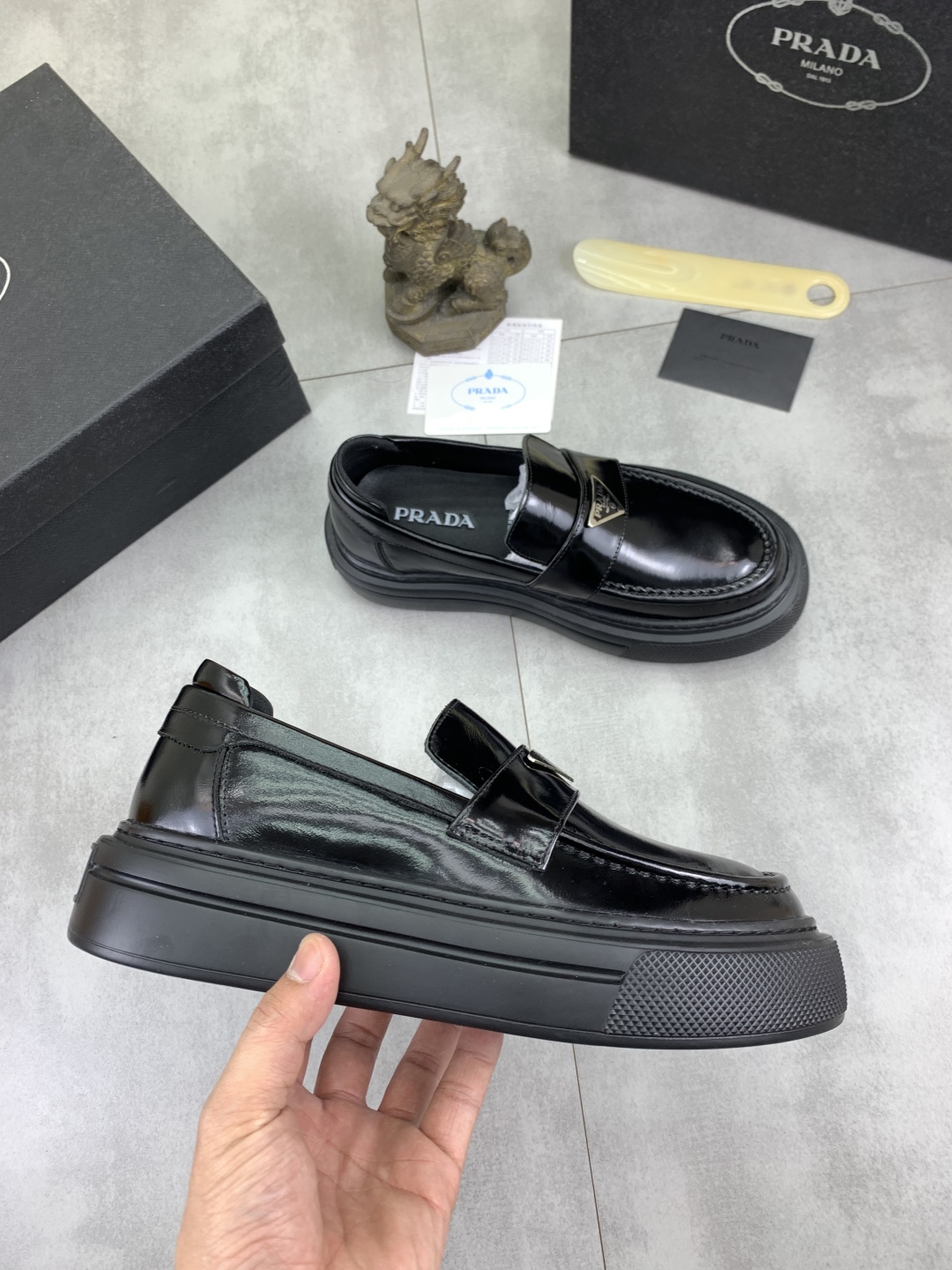 Prada Men's Leather Loafers | Classic Penny Loafers | Comfortable & Stylish 7 cmp i1745598821710 4815 0 5