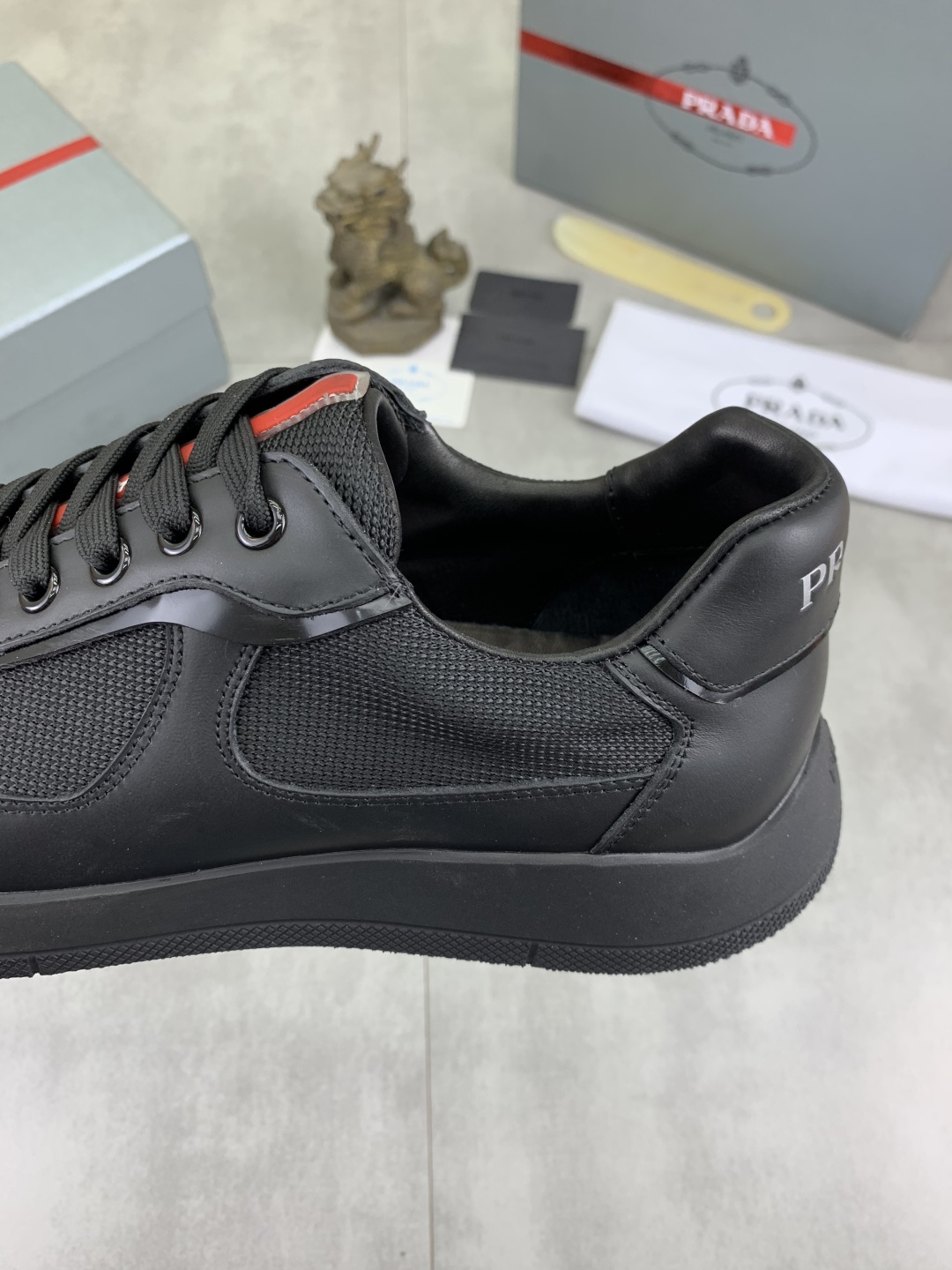 Prada Men's Leather Sneakers Classic Fashionable Lace-Up Casual Shoes 8 cmp i1745600117766 4920 0 6