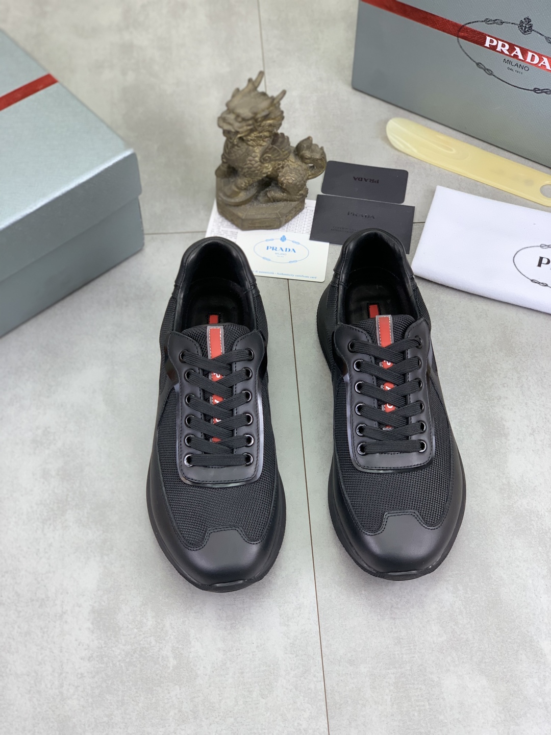 Prada Men's Leather Sneakers Classic Fashionable Lace-Up Casual Shoes 3 cmp i1745600119147 7621 0 1
