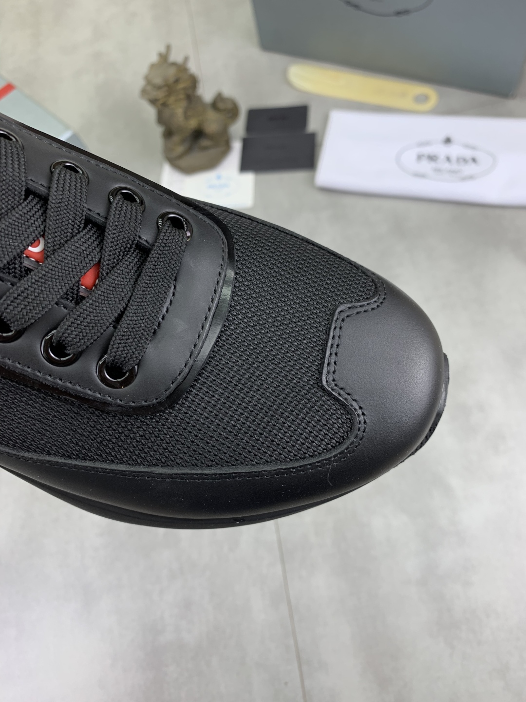 Prada Men's Leather Sneakers Classic Fashionable Lace-Up Casual Shoes 6 cmp i1745600120626 6145 0 4