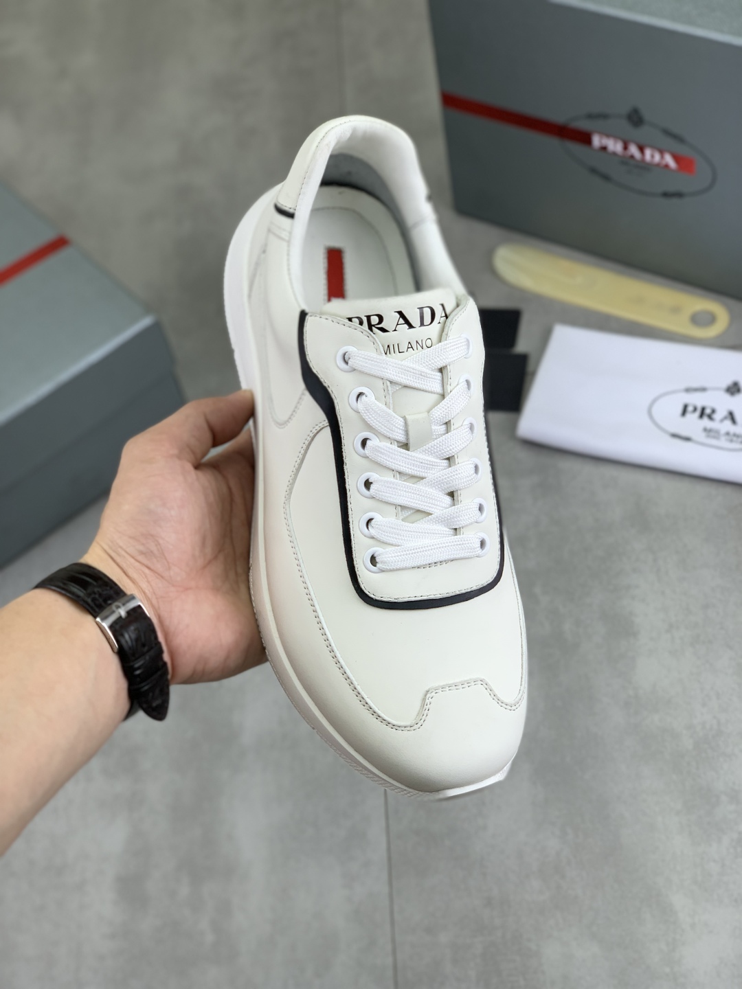 Prada Men's Leather Sneakers - Classic Style, Premium Quality, Multiple Colors 2 cmp i1745600153160 9017 0 0