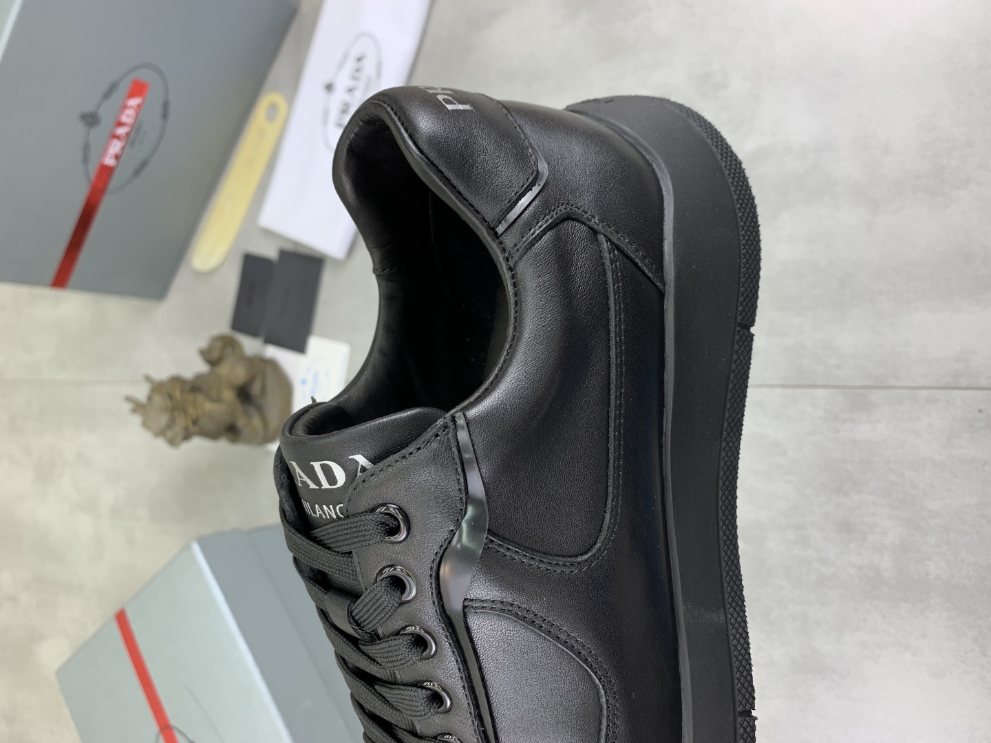 Prada Men's Leather Sneakers Classic Fashionable Lace-up Casual Shoes 8 cmp i1745600170586 5191 0 6
