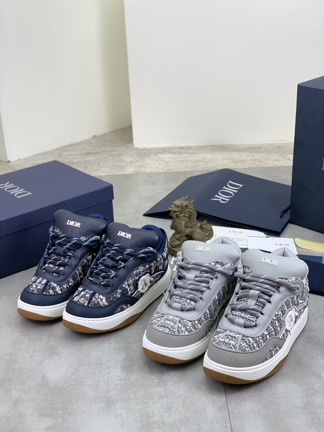 Dior Chrono High-Top Sneakers Blue Fabric CD Logo Star Patch, Size 39-45 11 cmp i1745681820350 7973 0 9