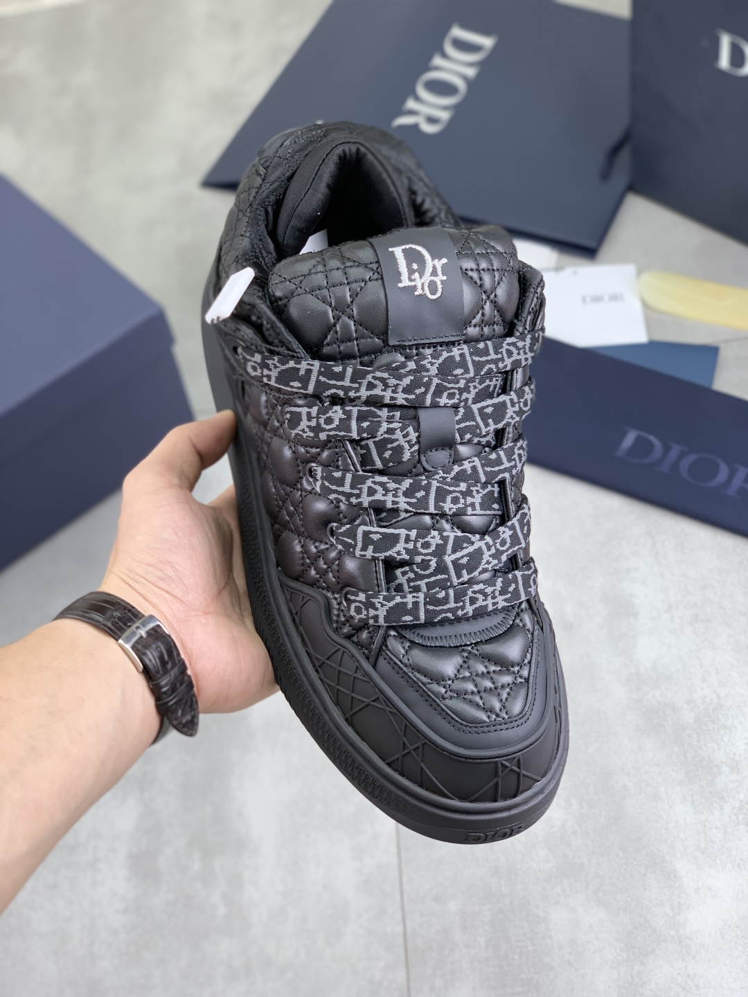 Dior Chrono High-Top Sneakers in Black Technical Fabric 2025 Collection 1 Dior Chrono High-Top Sneakers in Black Technical Fabric 2025 Collection