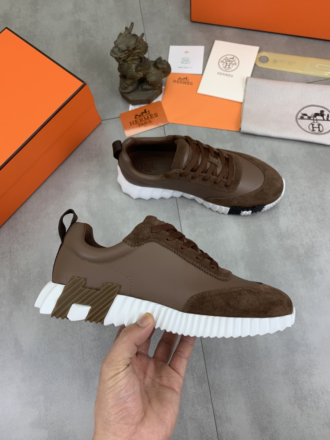 Hermes Men's Drift Sneaker - Autumn Collection, Premium Leather and Breathable Fabric 7 cmp i1745769728122 518 0 5