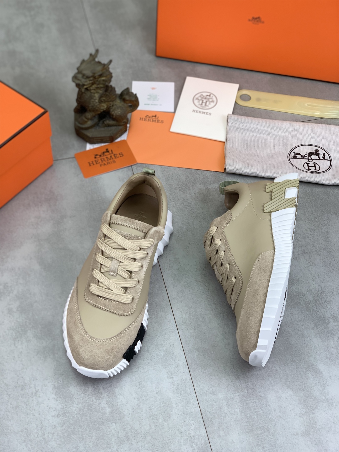 Hermes Men's Drift Sneaker, Autumn New Casual Sports Shoes, Beige, Sizes 39-46 4 cmp i1745769781193 202 0 2