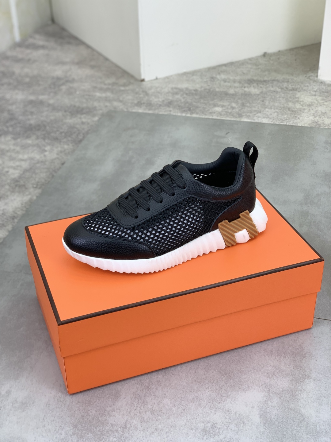 Hermes Men's Drift Sneaker: Leather and Tech Blend, Black, Sizes 39-46 5 cmp i1745769828216 3199 0 3