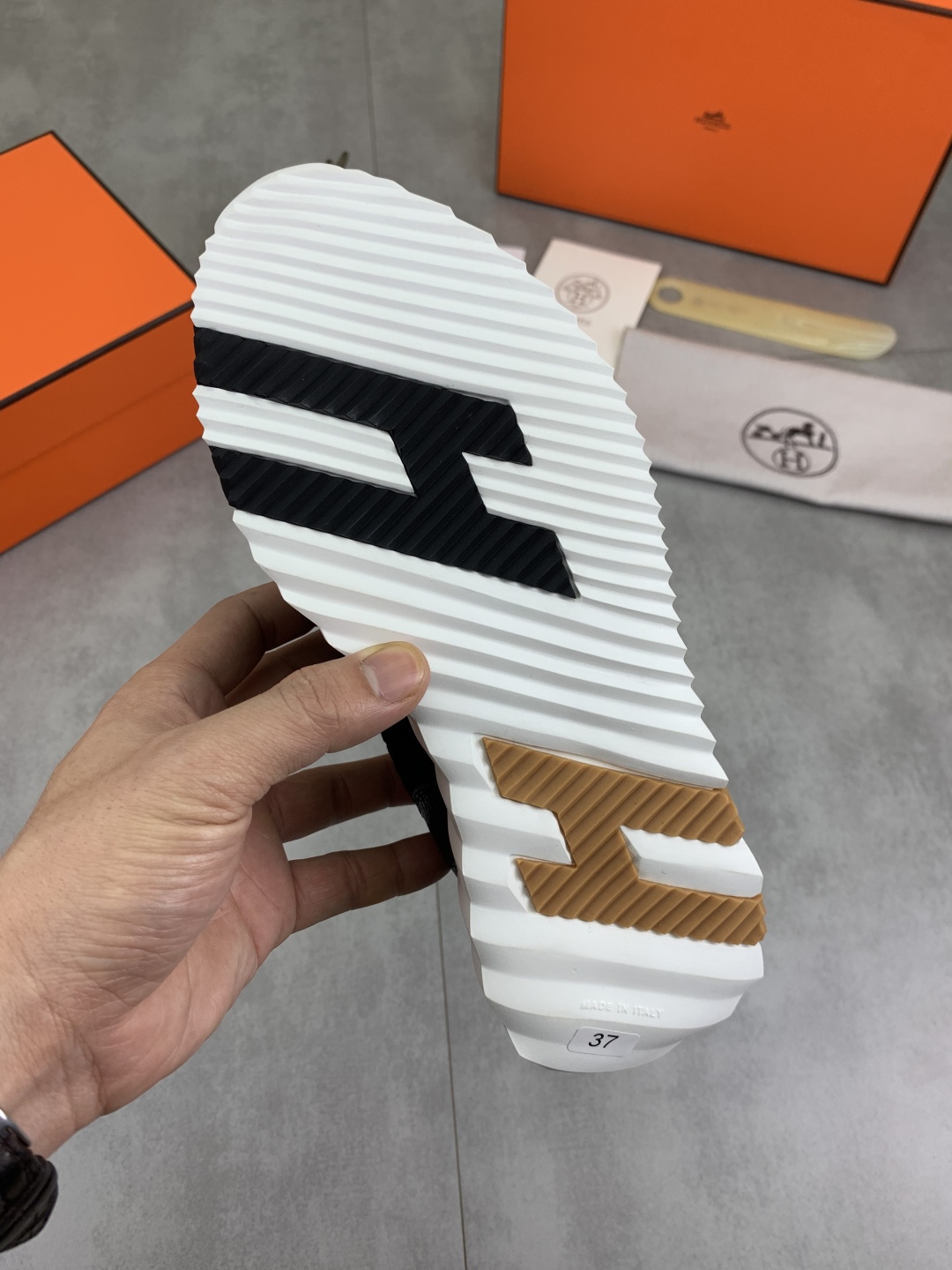 Hermes Men's Drift Sneaker: Leather and Tech Blend, Black, Sizes 39-46 10 cmp i1745769831246 2000 0 8
