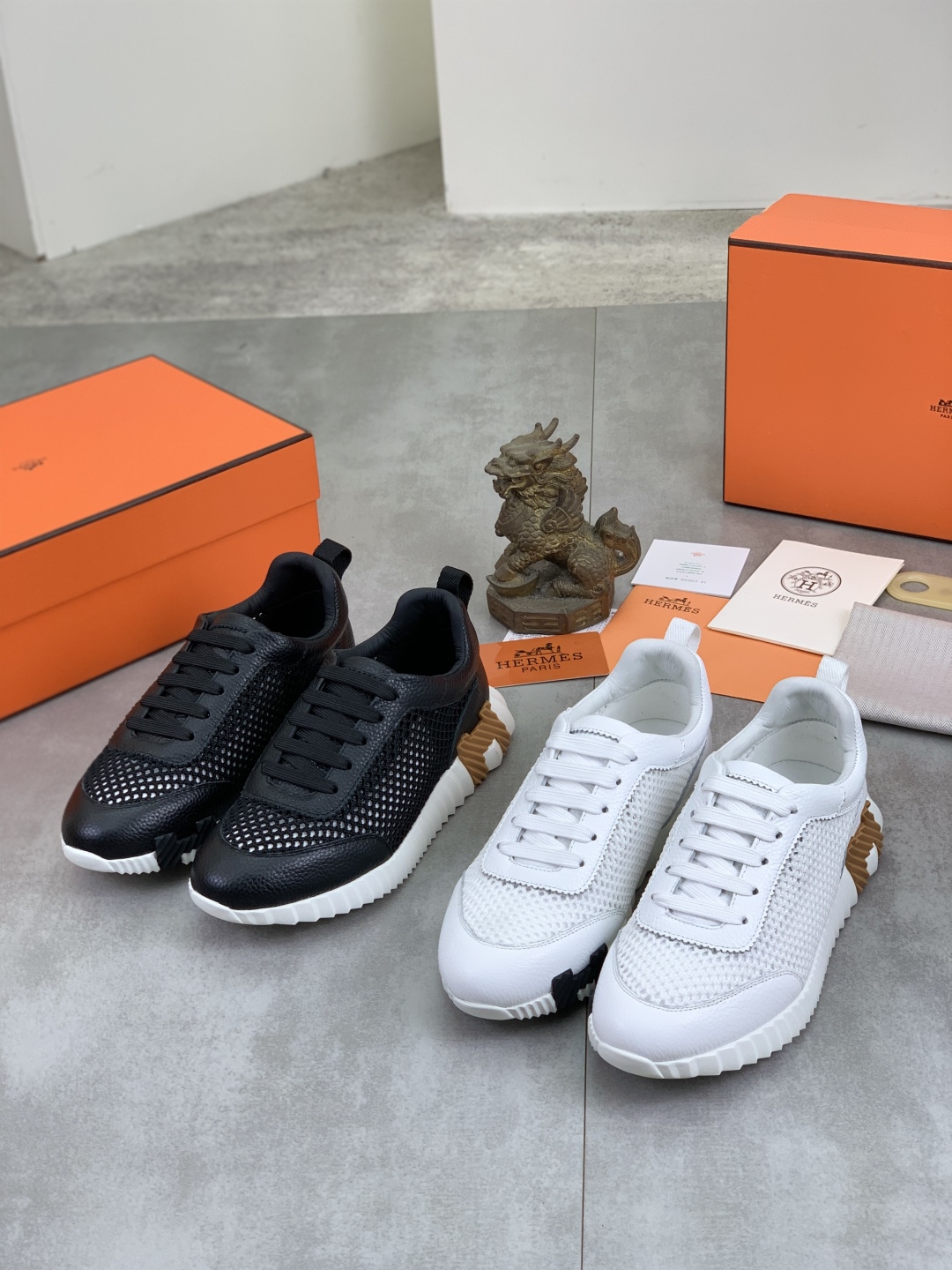 Hermes Men's Drift Sneaker: Leather and Tech Blend, Black, Sizes 39-46 11 cmp i1745769836079 5671 0 9