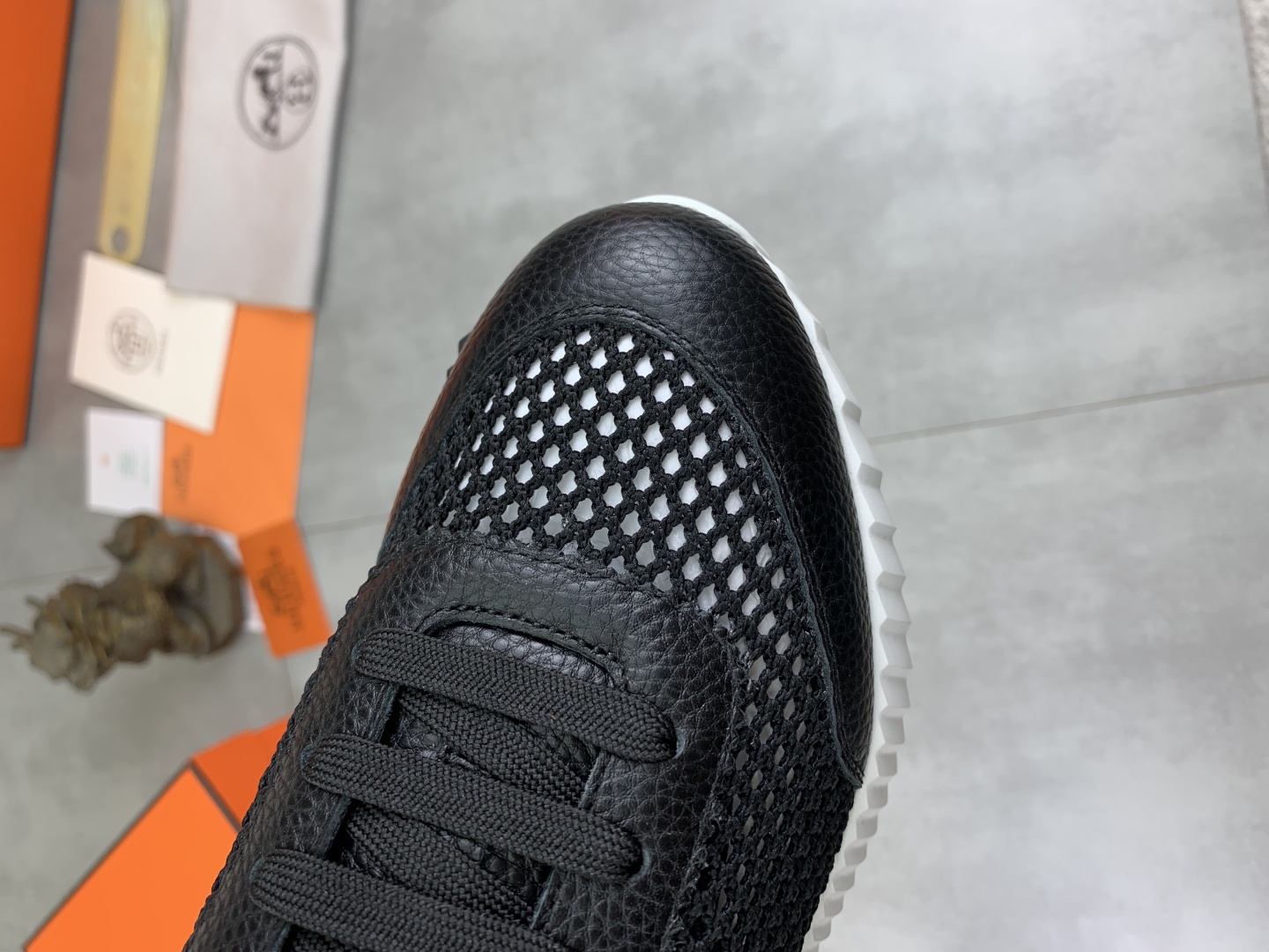 Hermes Men's Drift Sneaker: Leather and Tech Blend, Black, Sizes 39-46 6 cmp i1745769837251 5766 0 4