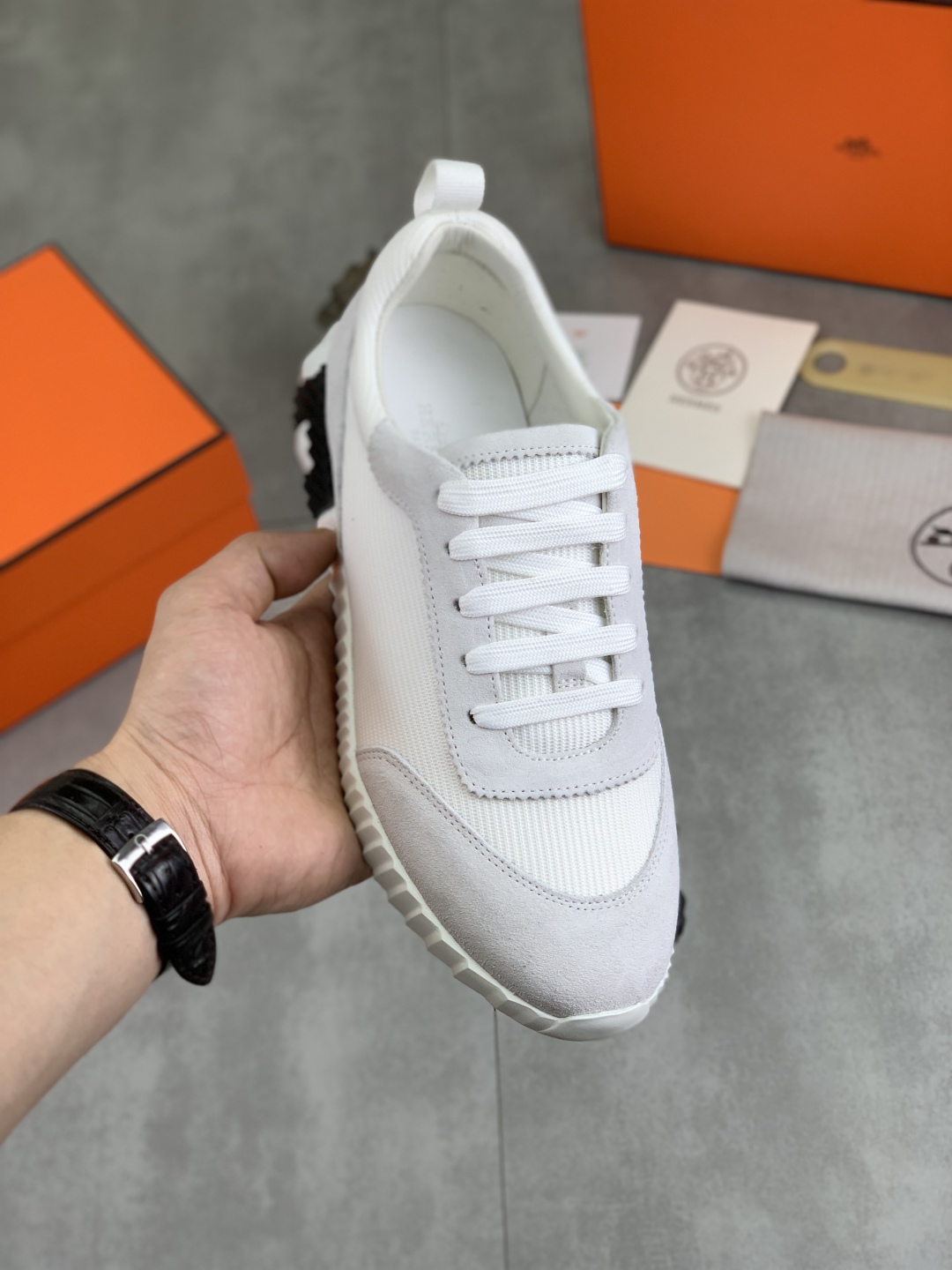 Hermes Men's Drift Sneaker: Stylish, Breathable, and Comfortable Leisure Shoe 1 Hermes Men's Drift Sneaker: Stylish, Breathable, and Comfortable Leisure Shoe