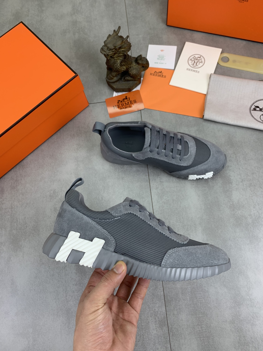 Hermes Men's Drift Sneaker: Tech Fabric & Leather, Multiple Colors Available 7 cmp i1745770082372 208 0 5