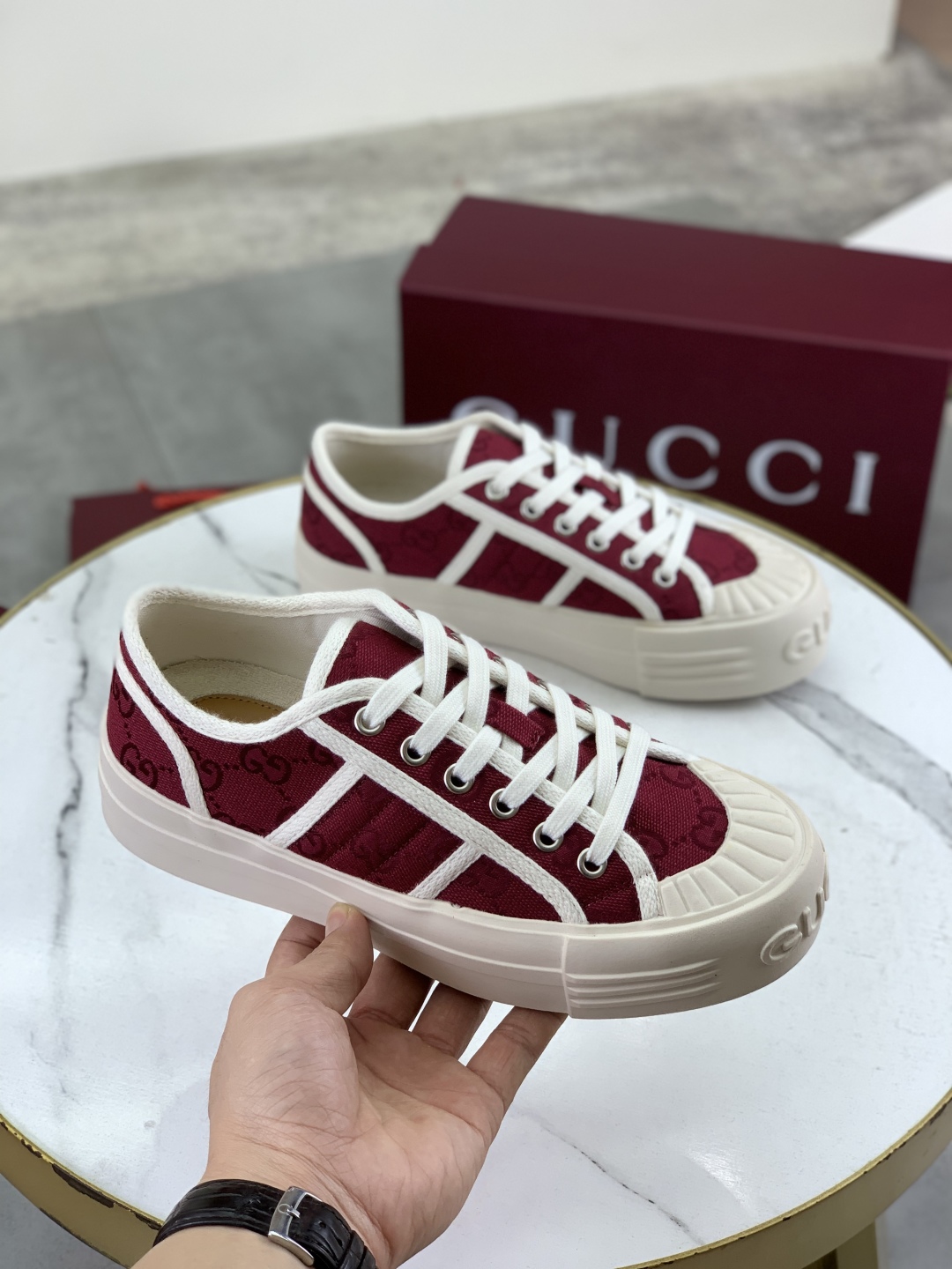 Gucci Women's Logo Canvas Platform Sneakers - Lightweight & Comfortable 4 cmp i1746377539022 4224 0 2
