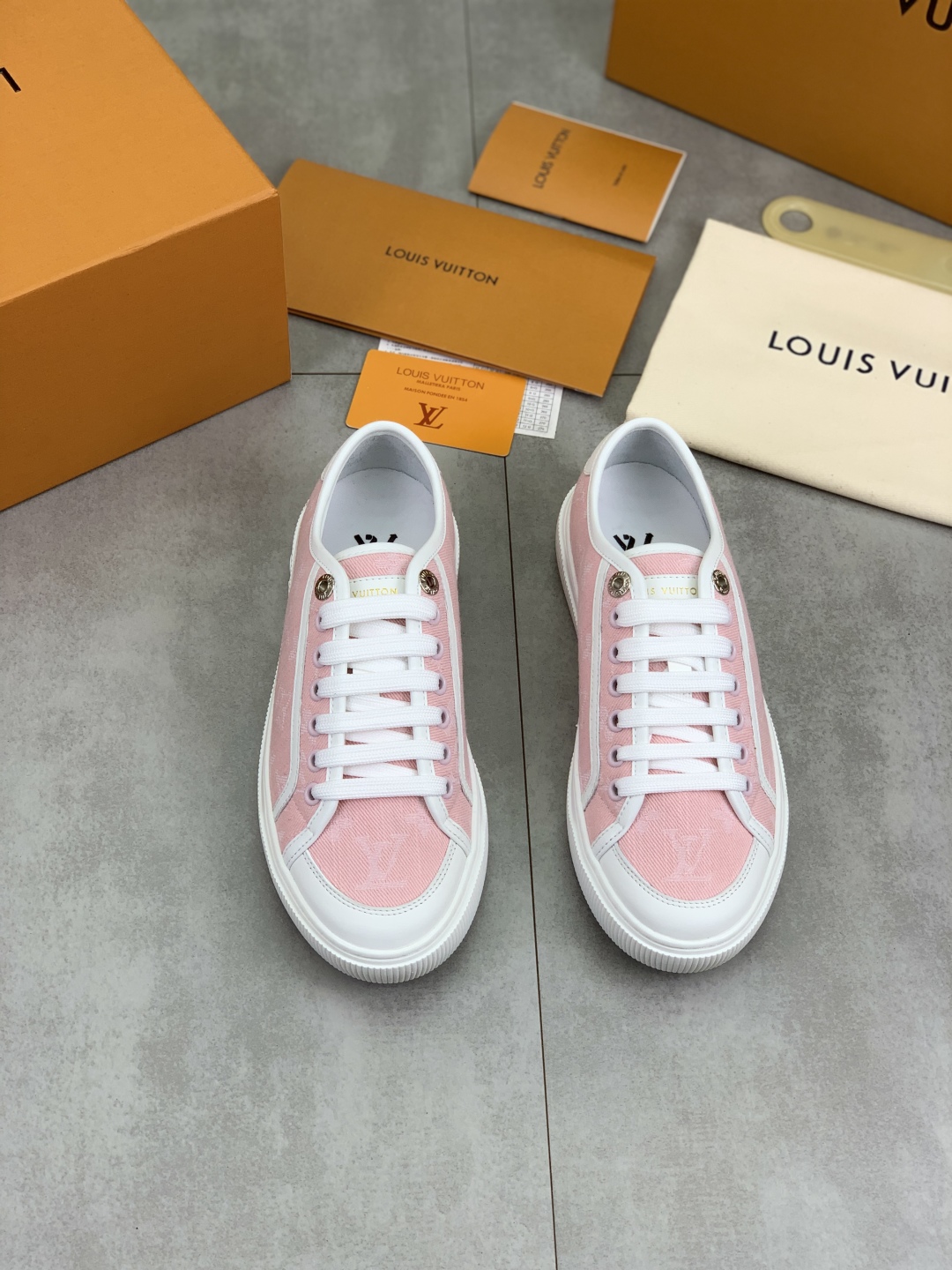 Louis Vuitton Time Out Sneakers Ss25 Murakami Takashi Collab, Pink Canvas 3 cmp i1746377796758 8286 0 1